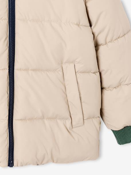 Parka à capuche réversible garçon bronze+vert sauge 20 - vertbaudet enfant 