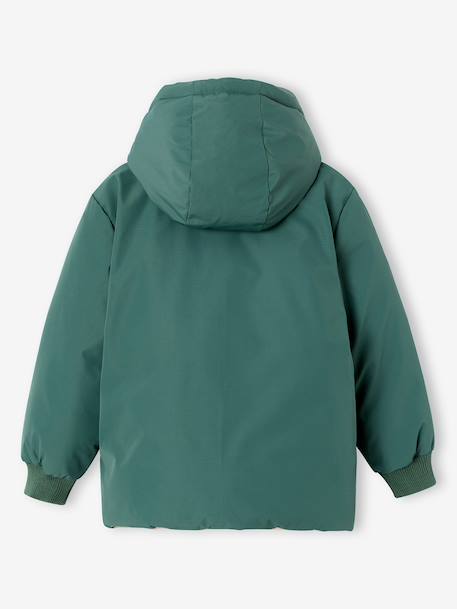 Parka à capuche réversible garçon bronze+vert sauge 16 - vertbaudet enfant 
