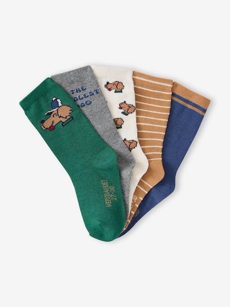 Lot de 5 chaussettes garçon écru 2 - vertbaudet enfant 