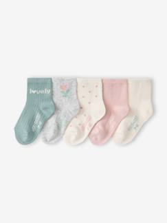 -Lot de 5 chaussettes bébé fille