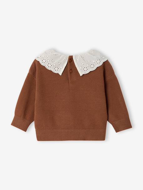 Pull bébé fille manches longues mauve+moka 7 - vertbaudet enfant 