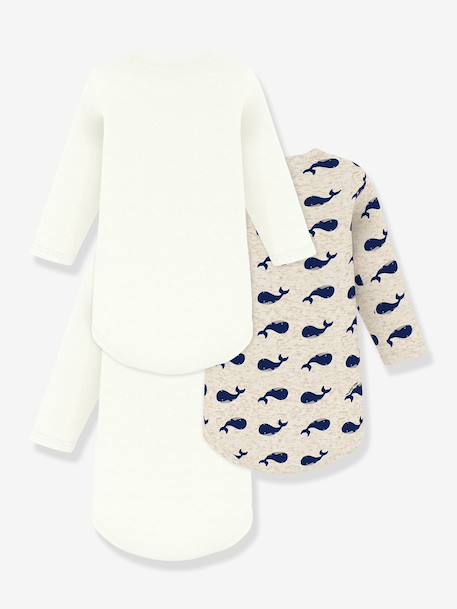 Lot de 3 bodies manches longues blanc 2 - vertbaudet enfant 