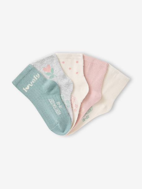 Lot de 5 chaussettes bébé fille écru 2 - vertbaudet enfant 