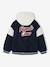 Blouson teddy garçon à capuche amovible marine 3 - vertbaudet enfant 