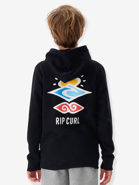 Sweat à capuche Search Icon marron+noir 6 - vertbaudet enfant 