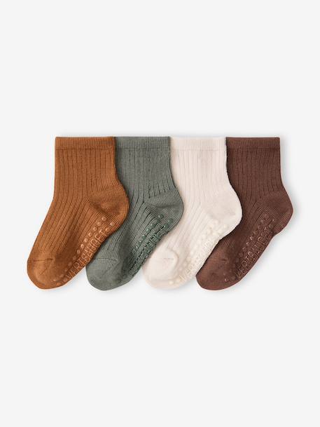Bébé-Chaussettes, Collants-Lot de 4 chaussettes bébé garçon