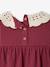 T-shirt bébé en jersey froissé avec col en crochet caramel+prune 11 - vertbaudet enfant 