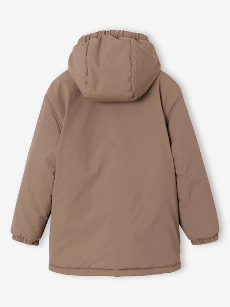 Parka garçon à capuche doublure sherpa Anthracite+kaki+taupe+vert sauge 18 - vertbaudet enfant 