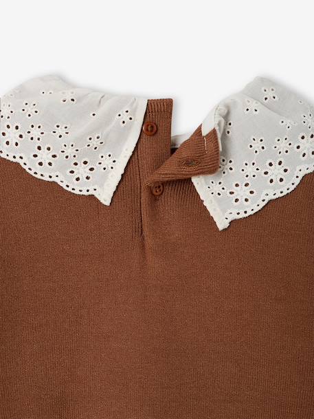 Pull bébé fille manches longues mauve+moka 9 - vertbaudet enfant 