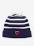Bonnet bébé à rayures marine 1 - vertbaudet enfant 