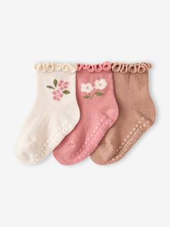 -Lot de 3 chaussettes bébé fille