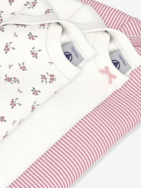 Lot 3 bodies manches longues rose 3 - vertbaudet enfant 