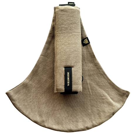 Porte bébé enfant en lin camel Beige, noir, doré 1 - vertbaudet enfant 