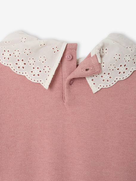Pull bébé fille manches longues mauve+moka 4 - vertbaudet enfant 