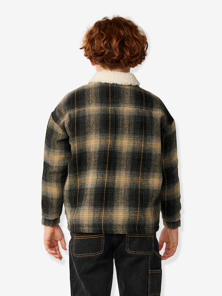 Veste zippée sherpa kaki 3 - vertbaudet enfant 