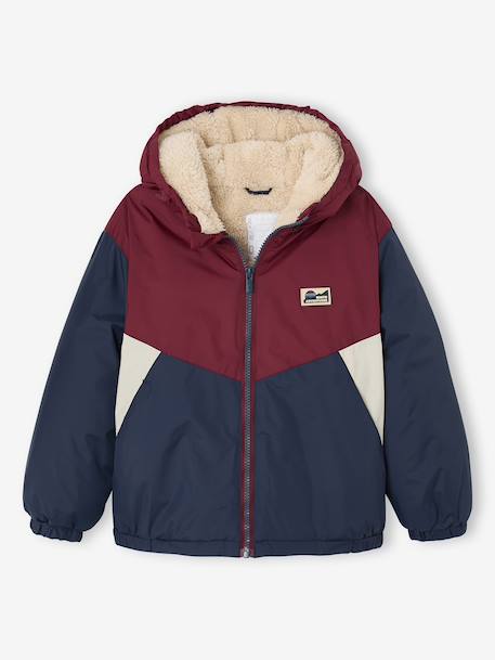Blouson à capuche garçon bordeaux 1 - vertbaudet enfant 
