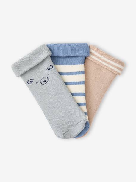 Lot de 3 soquettes bébé garçon beige 3 - vertbaudet enfant 