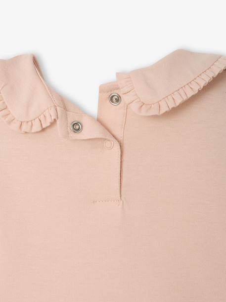 T-shirt bébé manches longues col claudine beige clair+rose pâle+vert d'eau 12 - vertbaudet enfant 