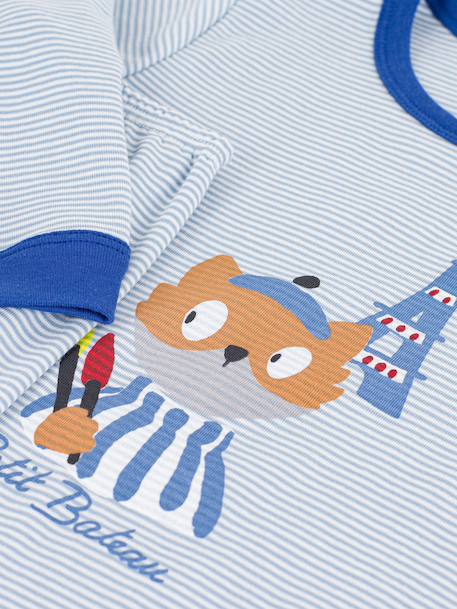 Pyjama à rayures bleu 2 - vertbaudet enfant 