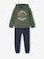 Ensemble sport garçon à capuche bordeaux+ocre+vert sauge 15 - vertbaudet enfant 
