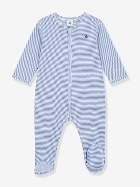 Pyjama bébé rayures milleraies bleu 1 - vertbaudet enfant 