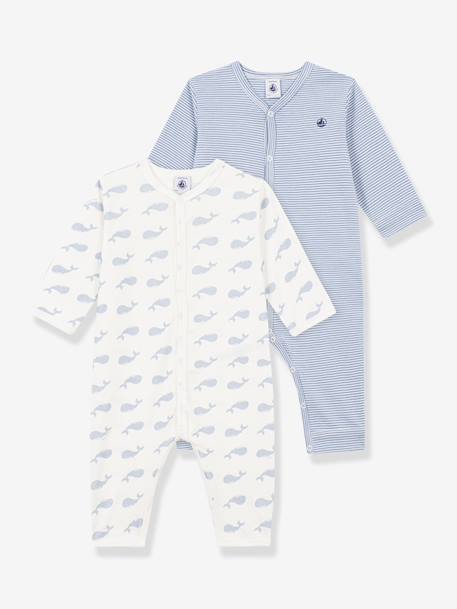 Lot de 2 pyjamas bébé vert clair 1 - vertbaudet enfant 