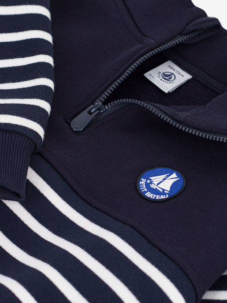 Sweatshirt col zippé marine 2 - vertbaudet enfant 