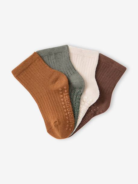 Lot de 4 chaussettes bébé garçon noisette 2 - vertbaudet enfant 