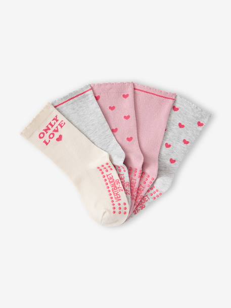 Lot de 5 chaussettes fille rose pâle 2 - vertbaudet enfant 