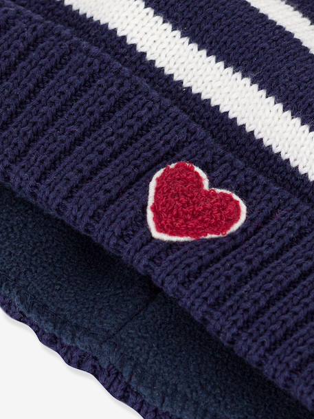 Bonnet bébé à rayures marine 2 - vertbaudet enfant 