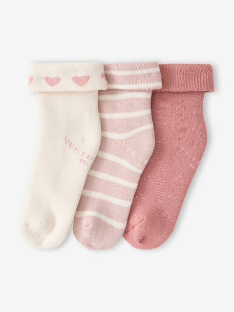 Lot de 3 soquettes bébé fille écru 2 - vertbaudet enfant 