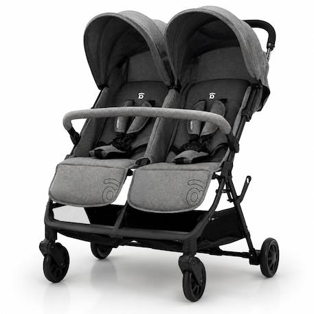Poussette double pliable henry Gris 1 - vertbaudet enfant 