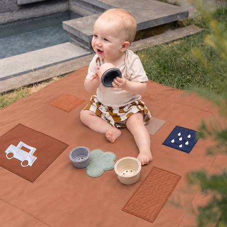 Tapis de parc - pure coton Ivoire+Moka+Popcorn 10 - vertbaudet enfant 