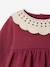 T-shirt bébé en jersey froissé avec col en crochet caramel+prune 10 - vertbaudet enfant 