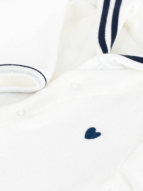 Pyjama bébé col vareuse blanc 3 - vertbaudet enfant 