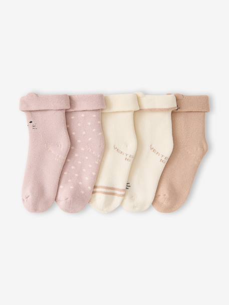 Lot de 5 bottons bébé fille rose poudré 2 - vertbaudet enfant 