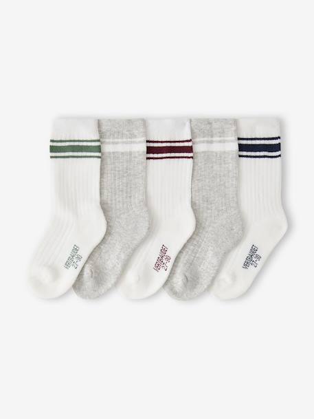 Lot de 5 chaussettes garçon sport écru 1 - vertbaudet enfant 