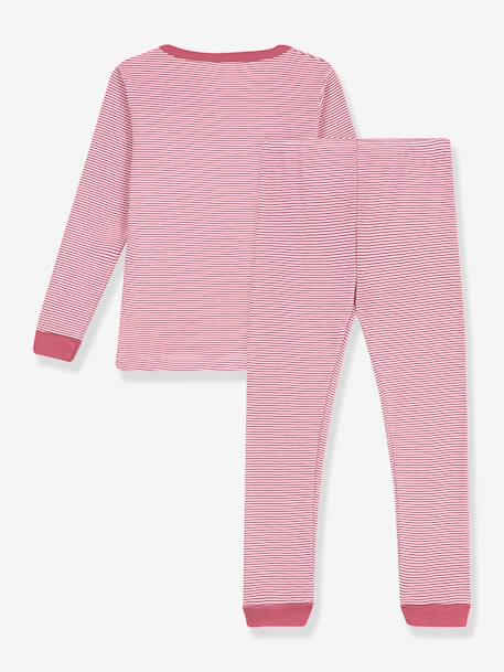 Pyjama ajusté à rayures rose 2 - vertbaudet enfant 