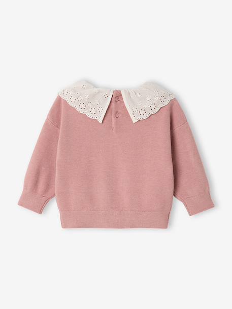 Pull bébé fille manches longues mauve+moka 2 - vertbaudet enfant 