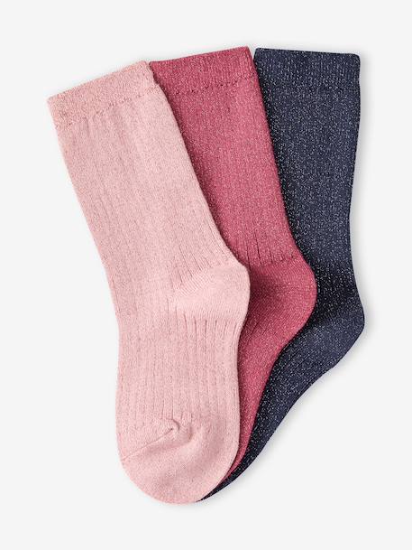Lot de 3 collants fille vieux rose 2 - vertbaudet enfant 