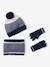 Ensemble garçon bonnet, snood et gants marine 1 - vertbaudet enfant 