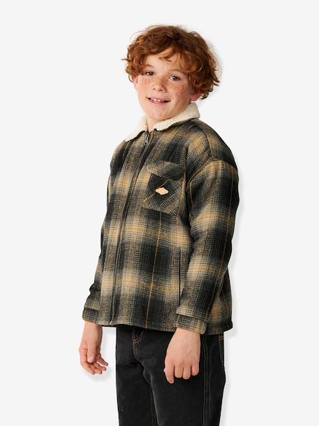 Veste zippée sherpa kaki 4 - vertbaudet enfant 