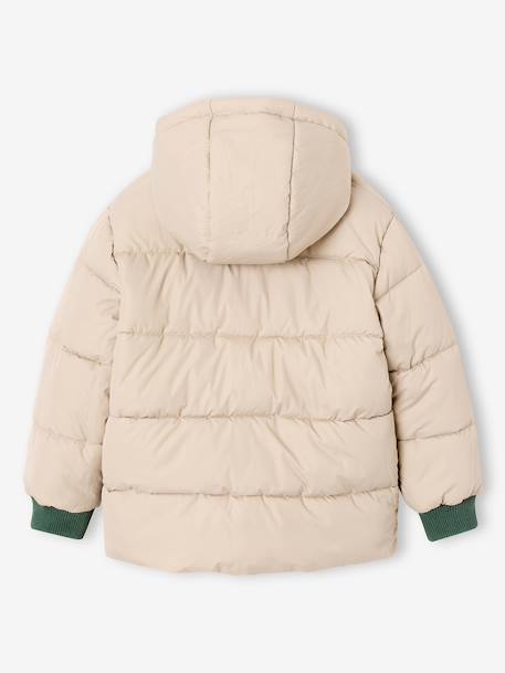 Parka à capuche réversible garçon bronze+vert sauge 17 - vertbaudet enfant 