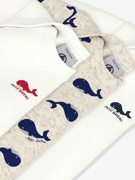 Lot de 3 bodies manches longues blanc 3 - vertbaudet enfant 