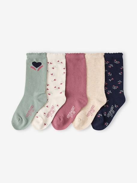 Fille-Sous-vêtement-Lot de 5 chaussettes fille
