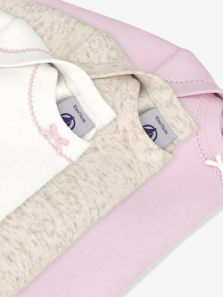 Lot 3 bodies manches longues rose 3 - vertbaudet enfant 