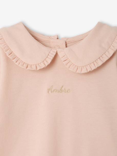 T-shirt bébé manches longues col claudine beige clair+rose pâle+vert d'eau 11 - vertbaudet enfant 