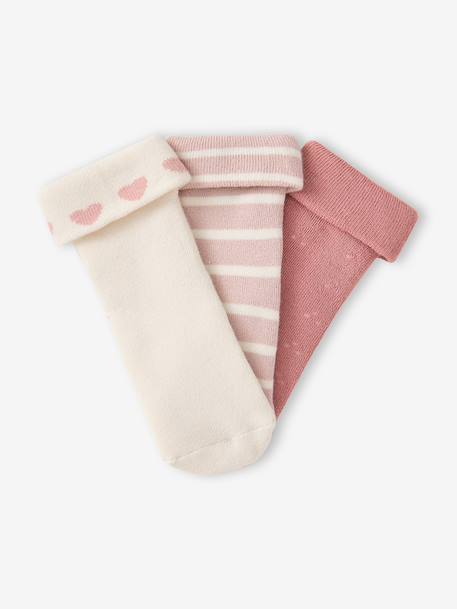 Lot de 3 soquettes bébé fille écru 3 - vertbaudet enfant 