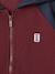 Sweat zippé garçon capuche coloblock bleu moyen+bordeaux+ocre+vert 7 - vertbaudet enfant 