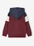 Sweat zippé garçon capuche coloblock bleu moyen+bordeaux+ocre+vert 6 - vertbaudet enfant 